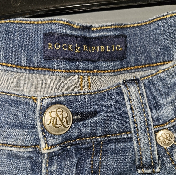 Rock & Republic Womans Blue Jeans Size 8 - Picture 6 of 16